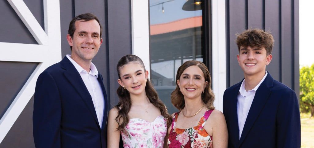 The Kahn Lucchesi family at Flora’s bat mitzvah