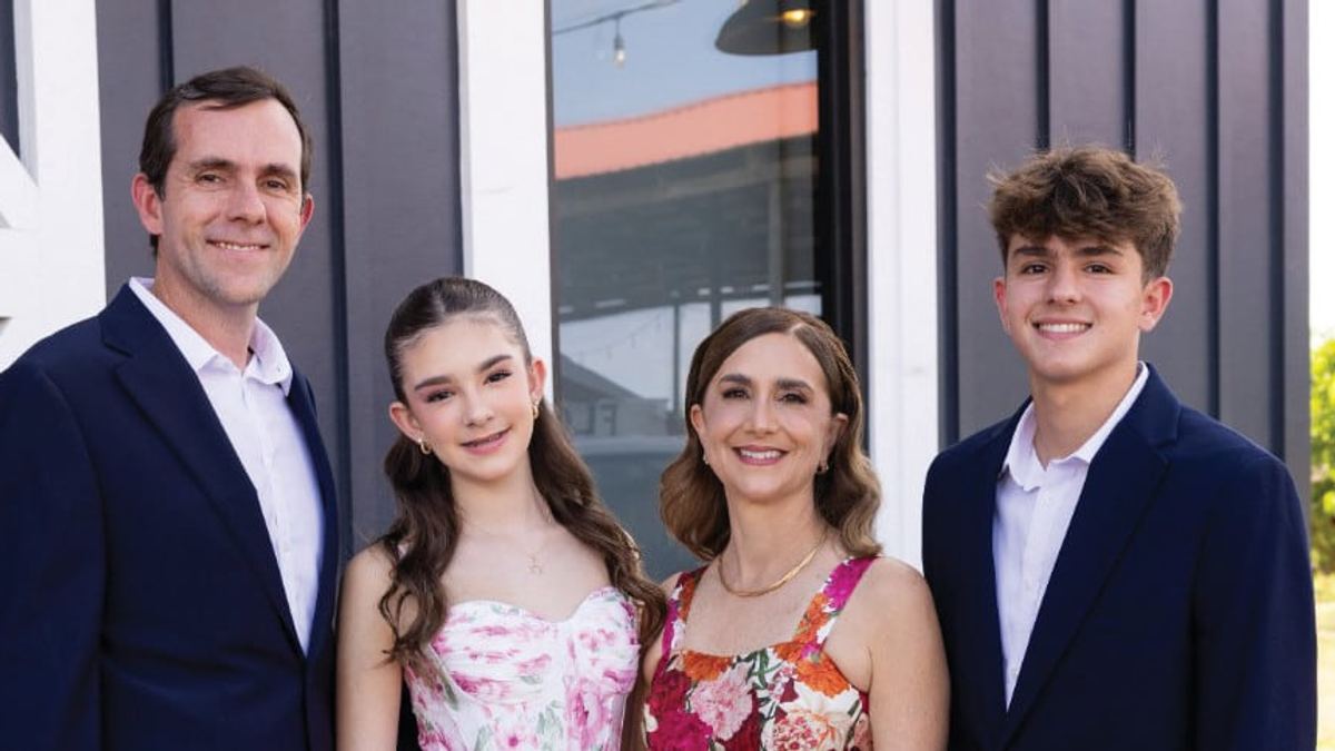 The Kahn Lucchesi family at Flora’s bat mitzvah