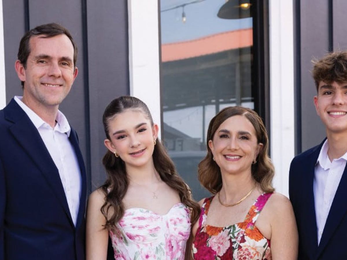 The Kahn Lucchesi family at Flora’s bat mitzvah