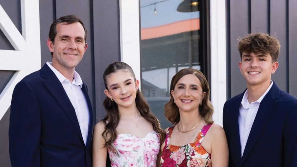 The Kahn Lucchesi family at Flora’s bat mitzvah