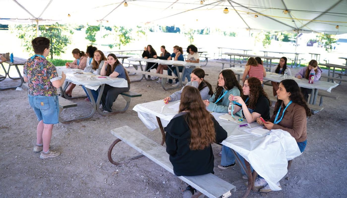 jGirls+ editors gathered at picnic tables