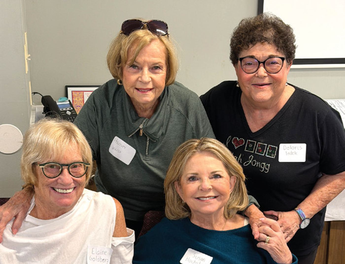 Elaine Goldberg, Harriet Weiss, Susan Hochstadt, and Dolores Indek