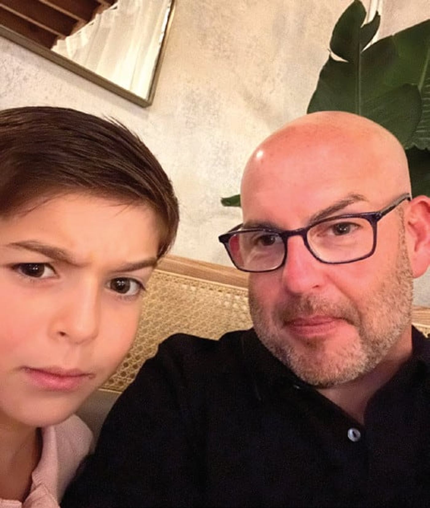 Adam Fox with his son Roman