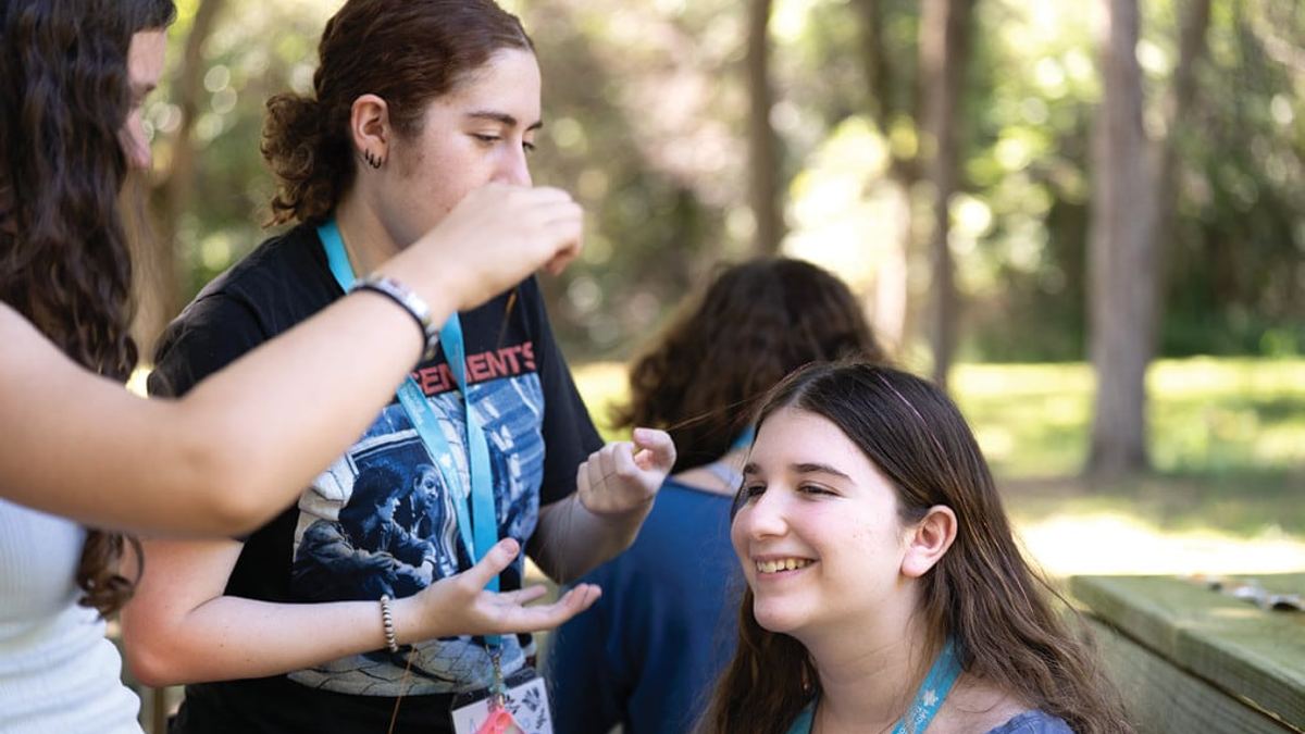 Tilly Raij with jGirls+ teen staff at their retreat