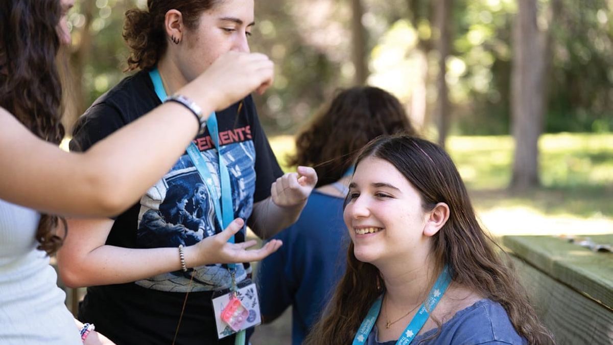 Tilly Raij with jGirls+ teen staff at their retreat