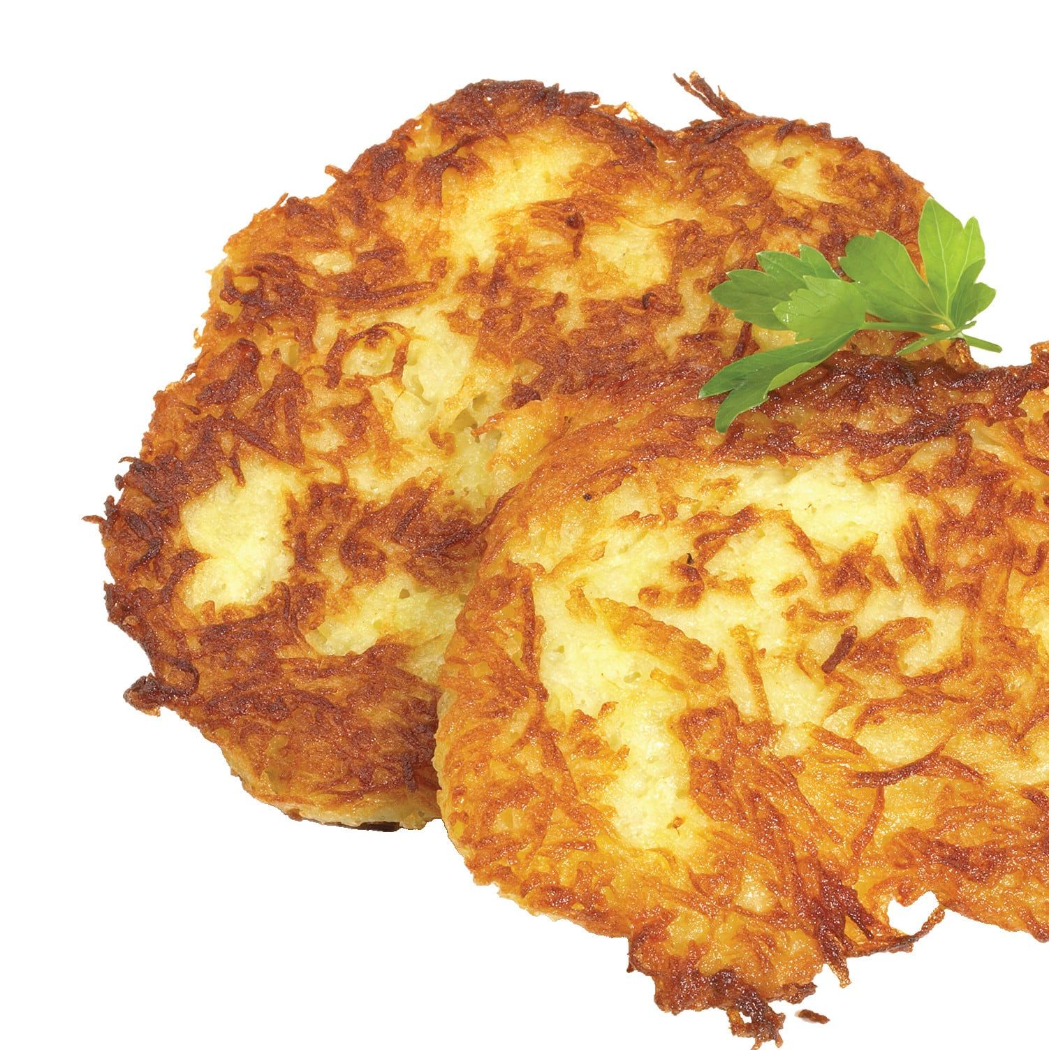 Golden potato latkes