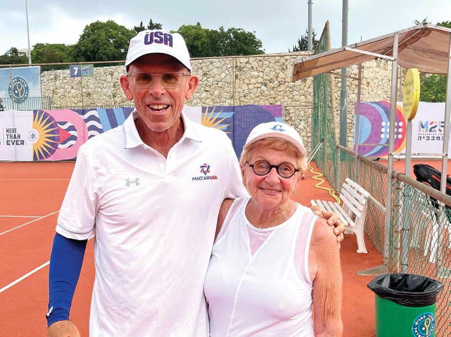 Andy Gladstone and Carol Gleiberman on the tennis court