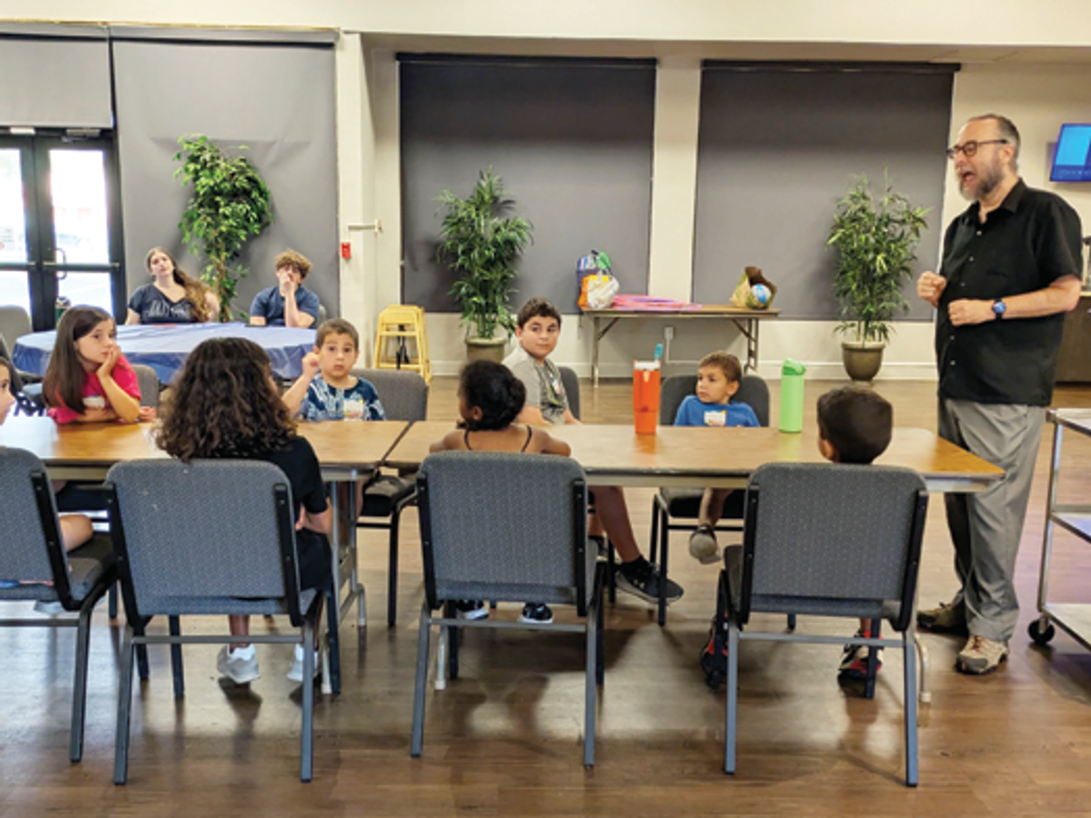 A class at Temple Israel