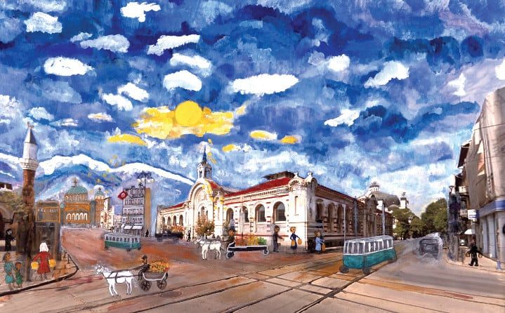 Painting of Sofia, Bulgaria
