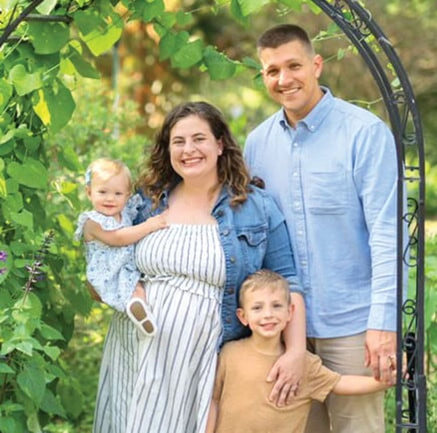 Megan Thompson with her family