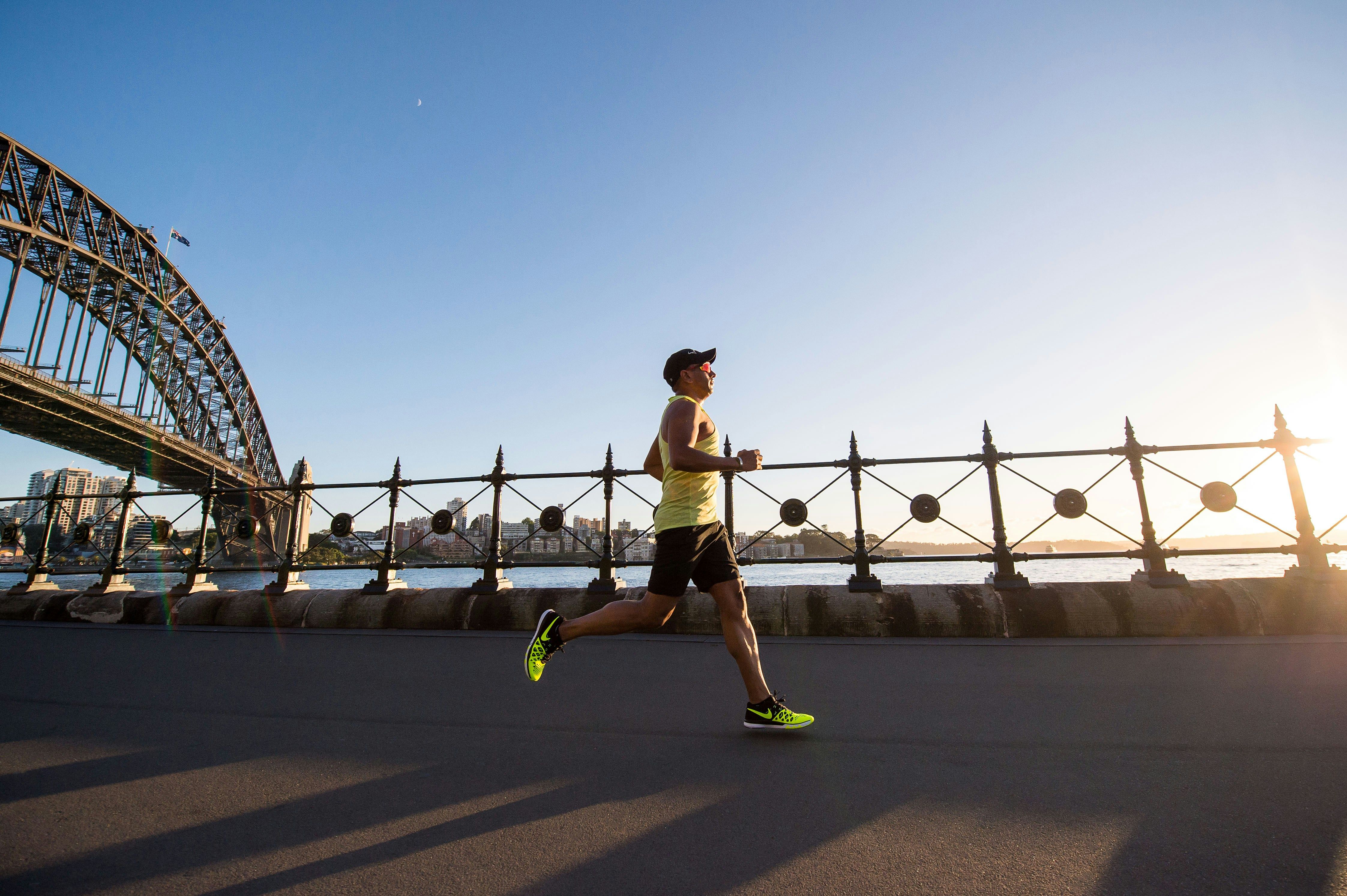 Active person running