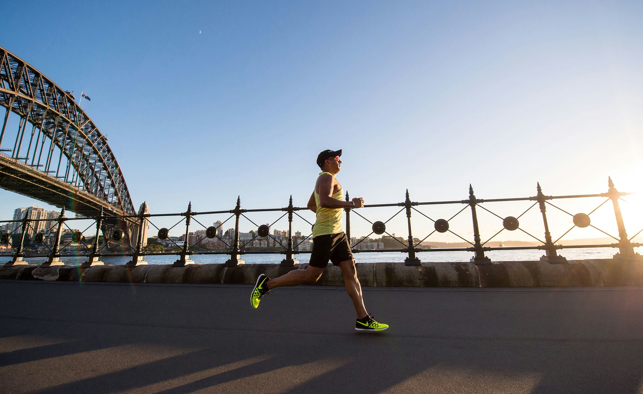 Active person running