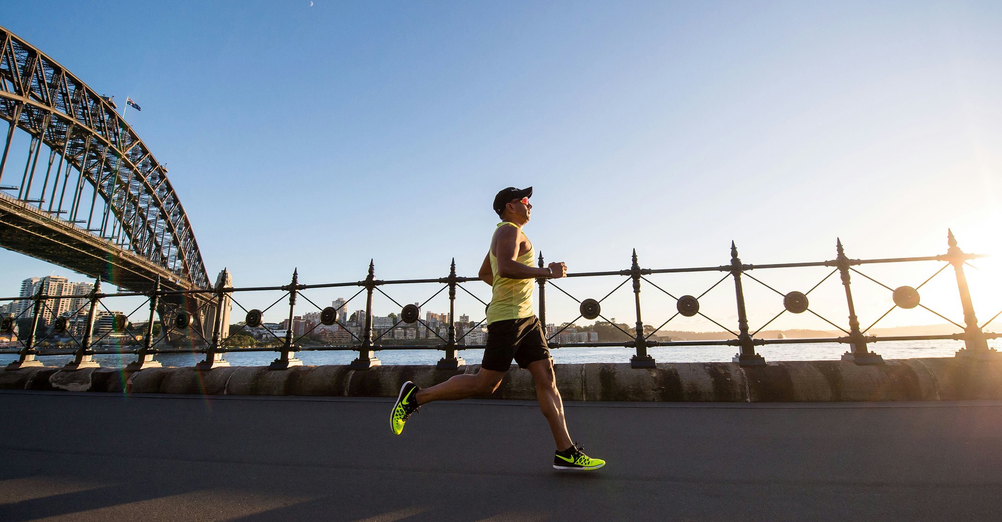Active person running