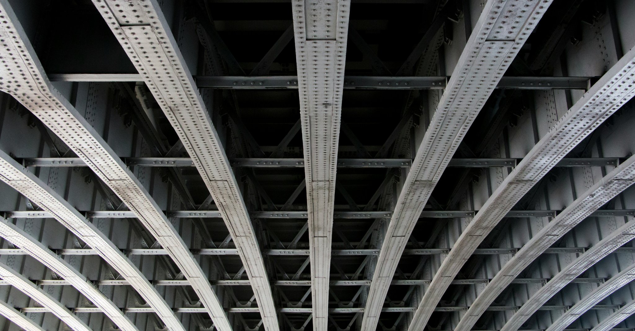 Bottom of a bridge representing infrastructure