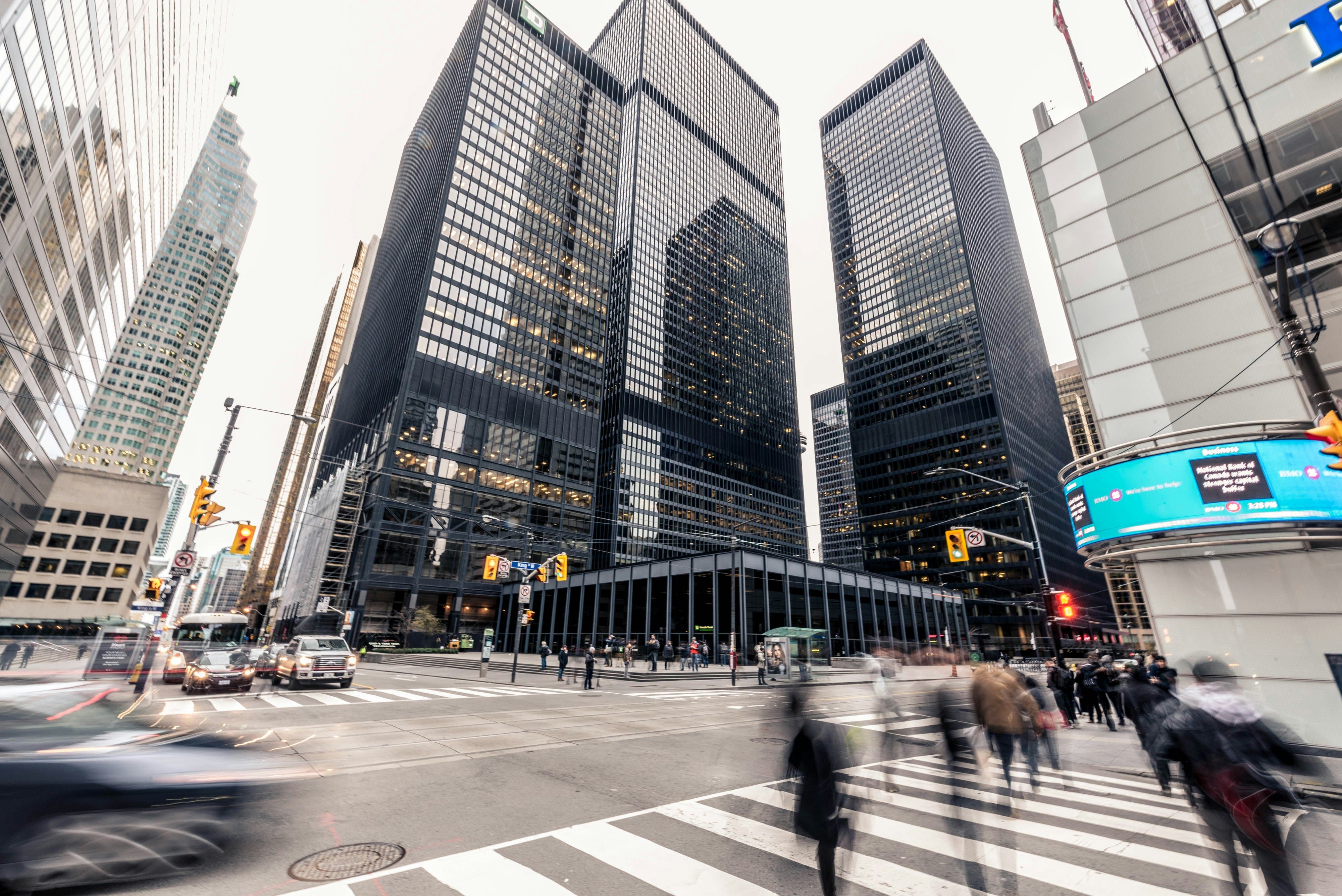 Financial district of a city