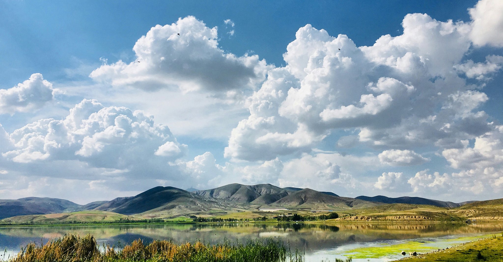 Weather over a plain