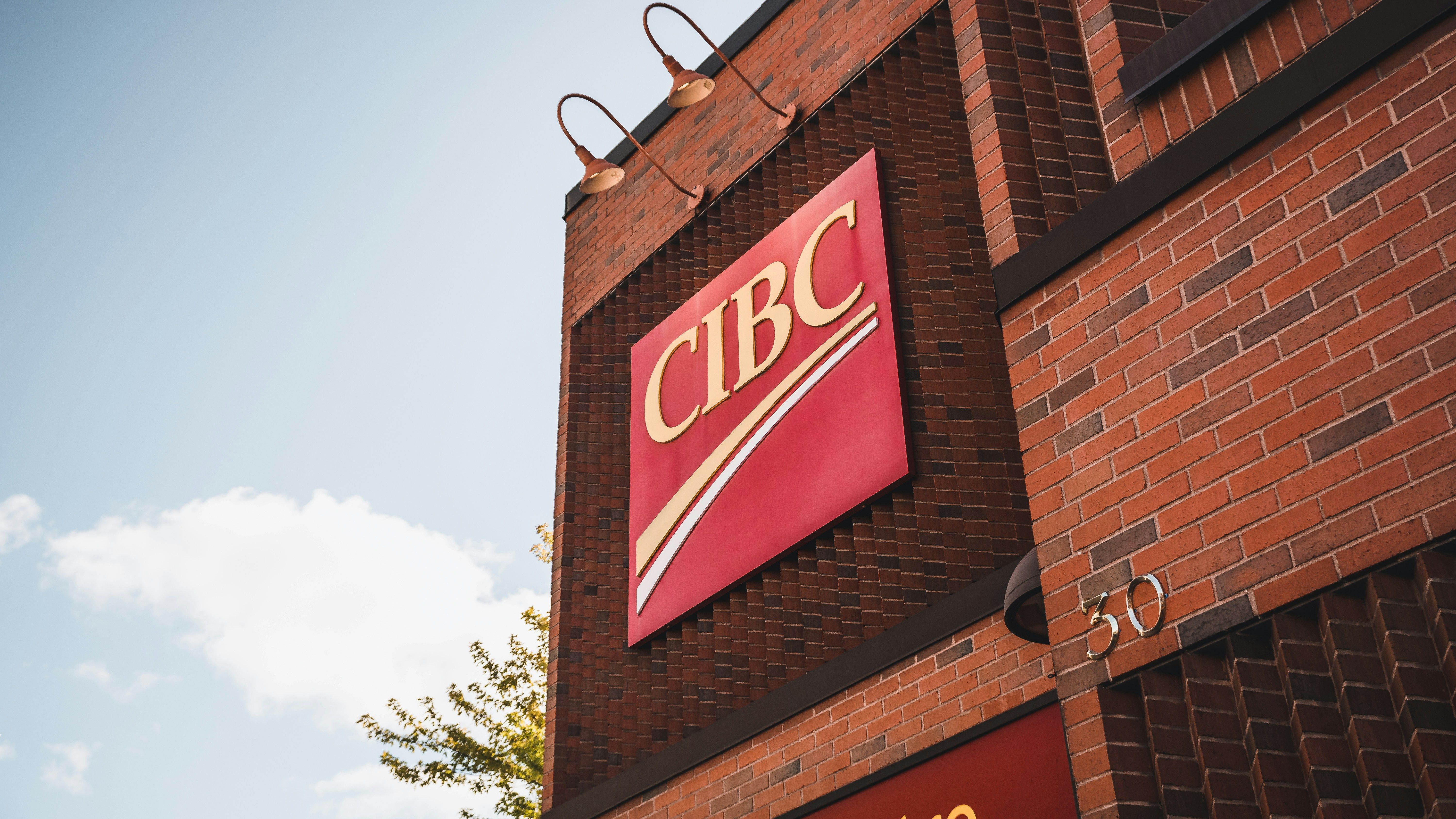 CIBC bank logo on a building
