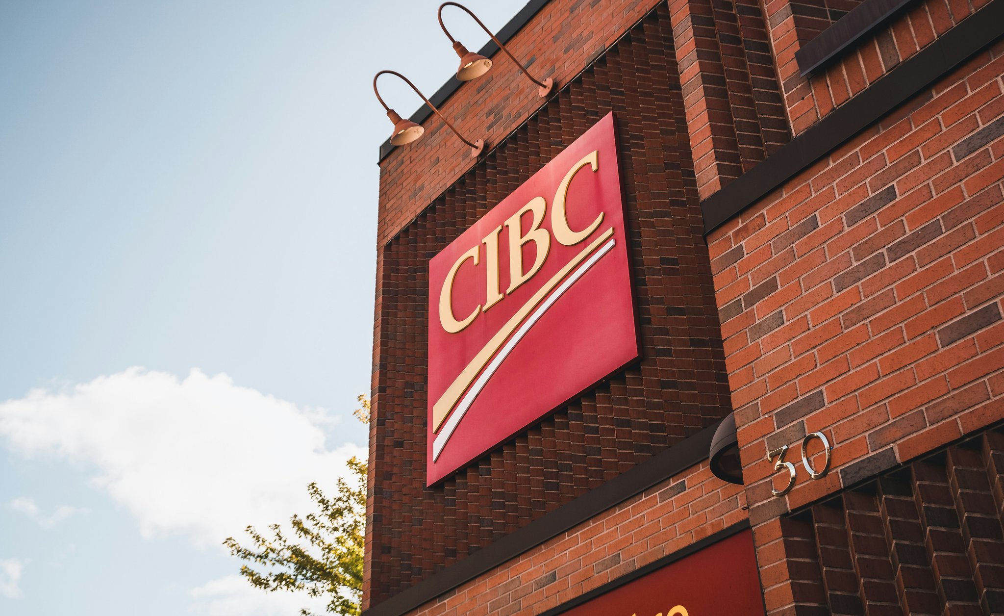 CIBC bank logo on a building