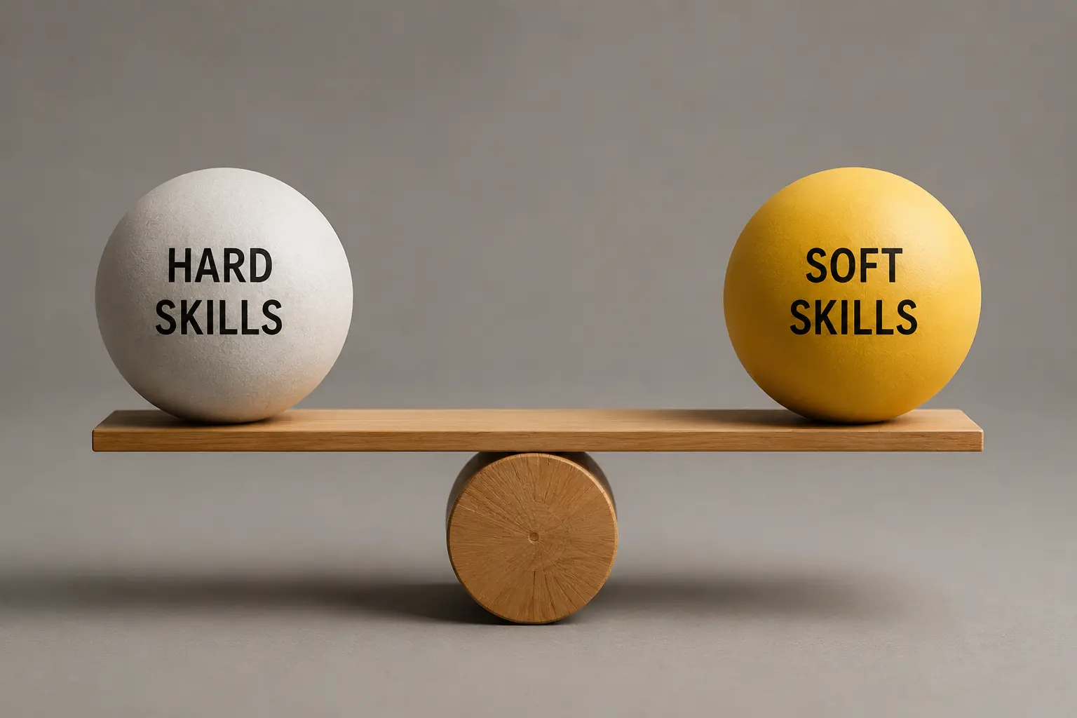 a balance of soft skills and hard skills