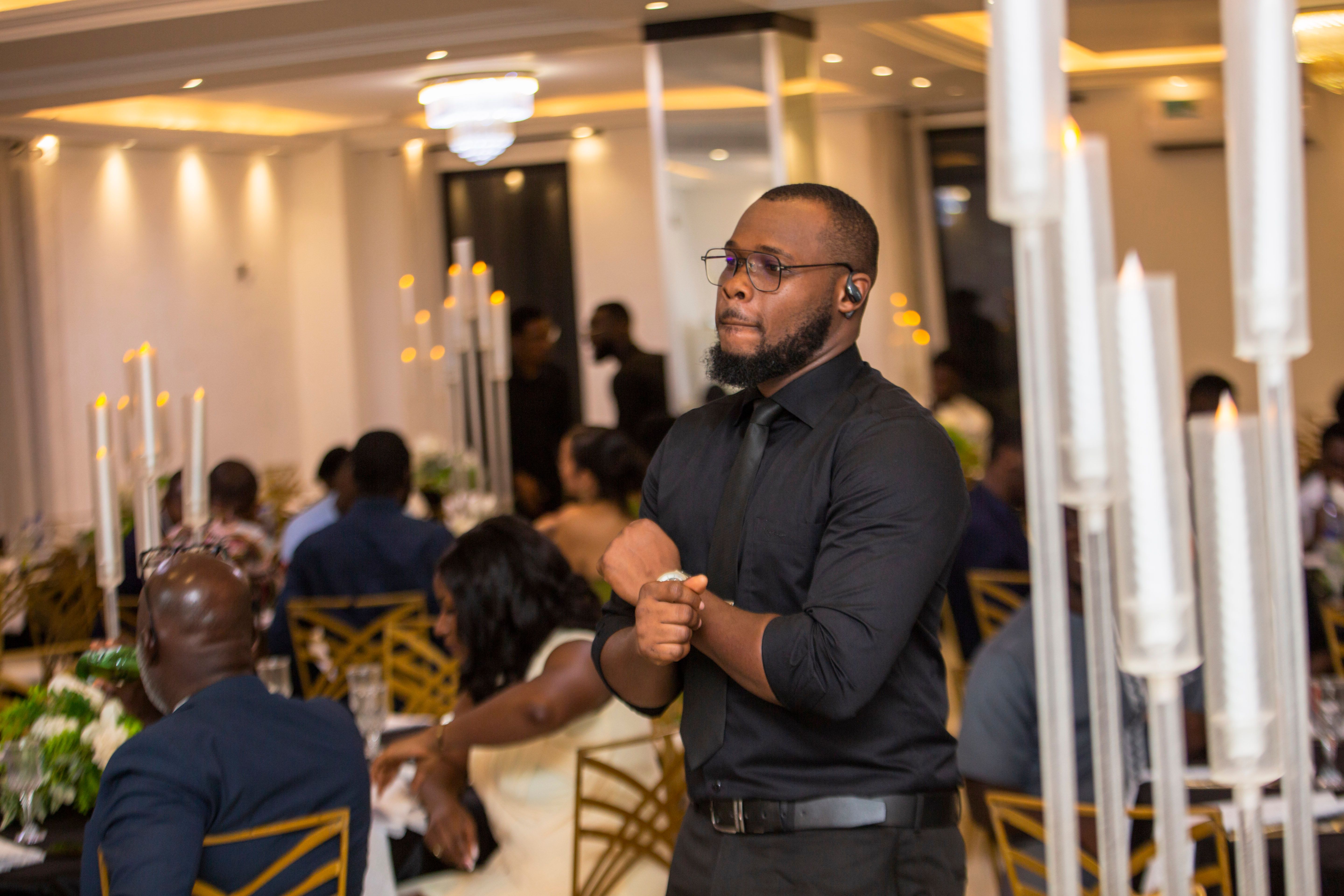 one young guy dancing at a party
