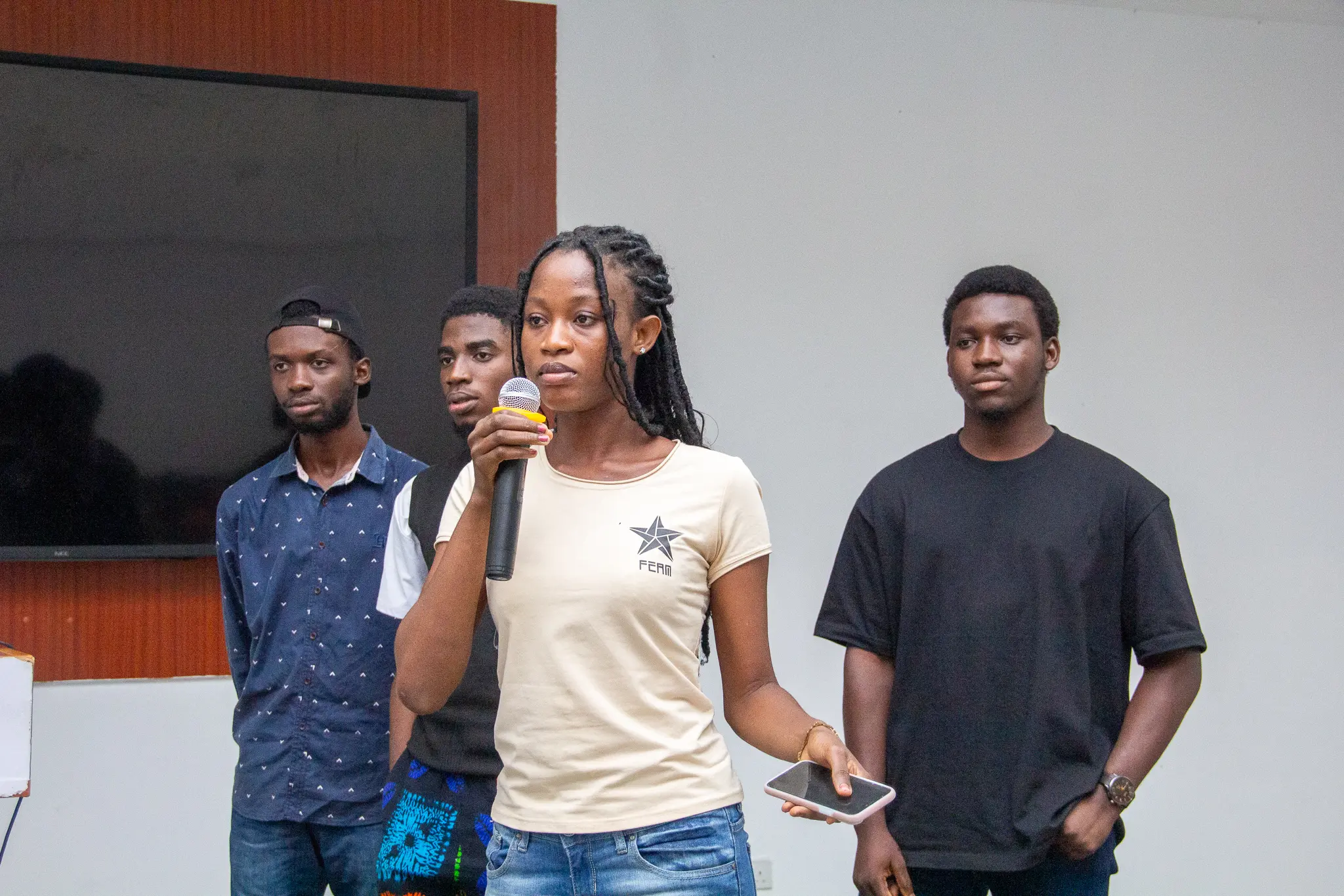 a lady leading a presentation