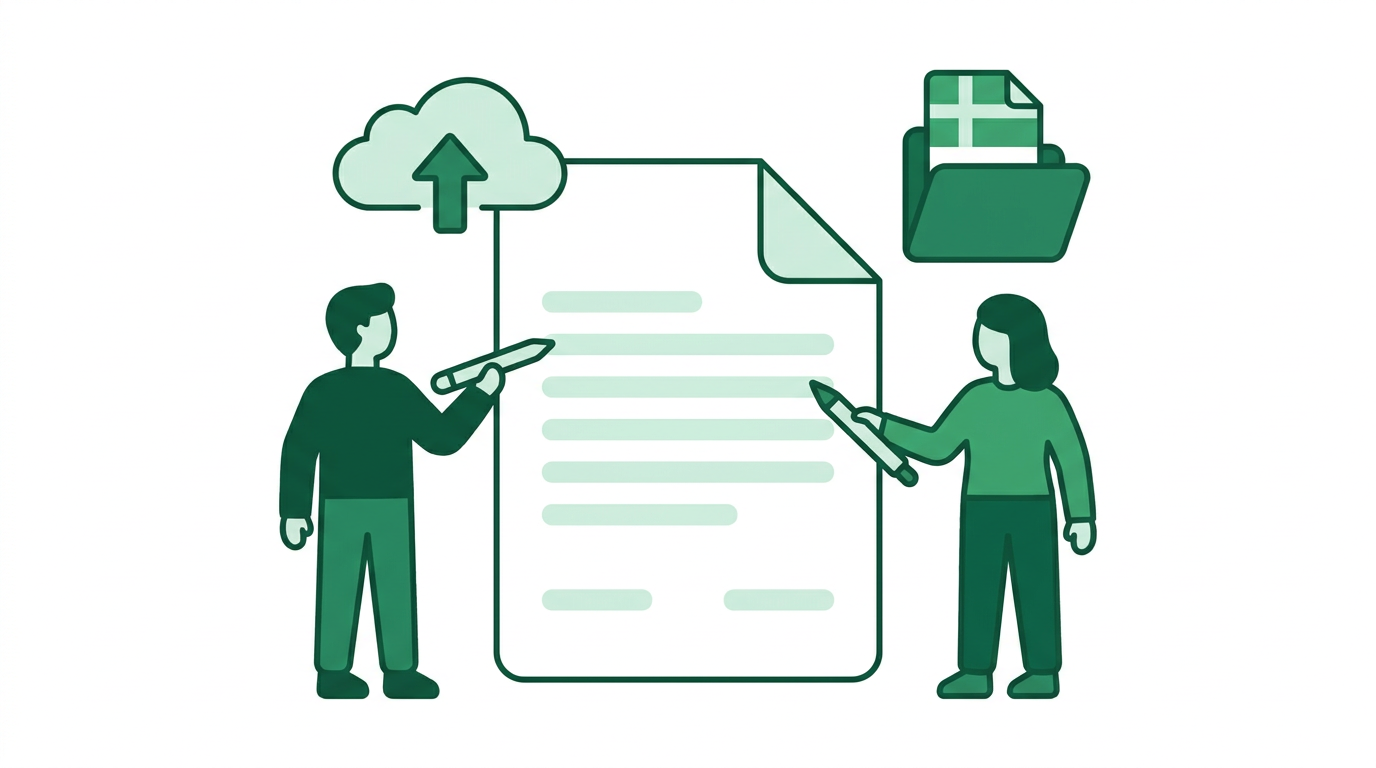 Illustration till artikeln om docusign vs signera24 jämför digital signering utifrån svenska behov, bankid och enkel avtalshantering