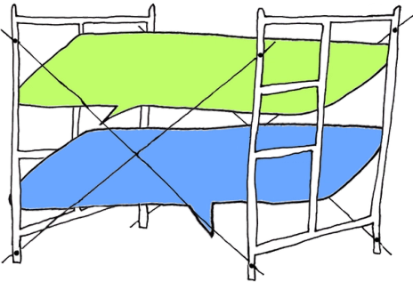 Business Casual Home Scaffolding Illustration