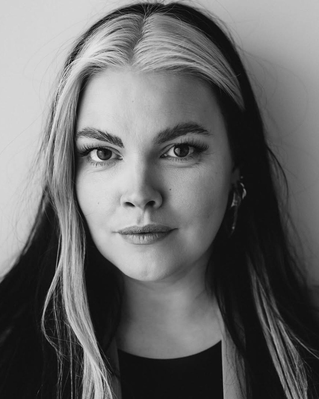 Birna Rún Eiríksdóttir, svarthvít portrettmynd