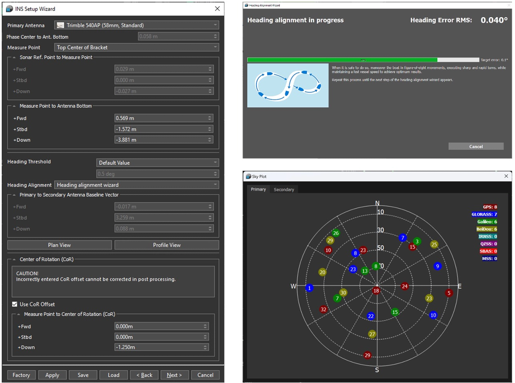 Screenshot of the interface of the INS setup wizard‌ used 