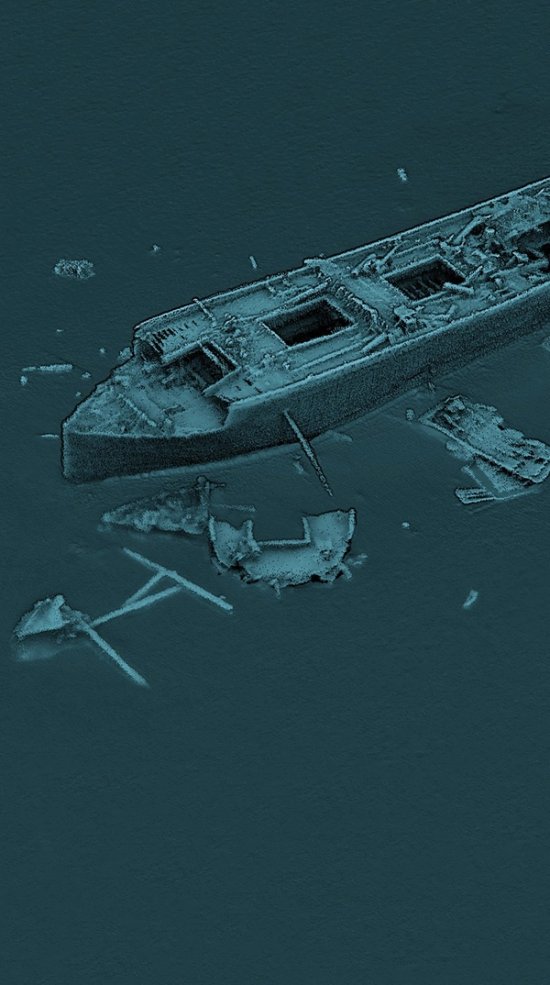 Shipwreck Bathymetric image from Danube River