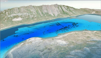 3D representations of the inner fjord ‘Ikka Column Garden’ area.