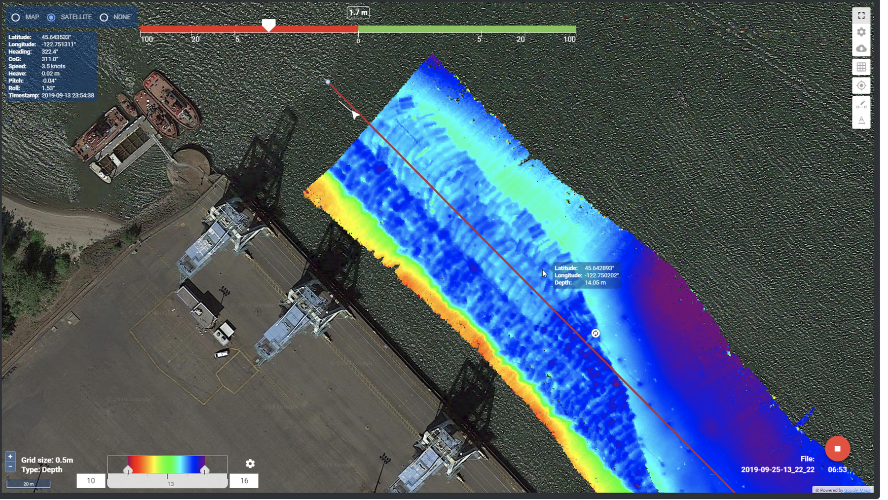 DCT user interface example