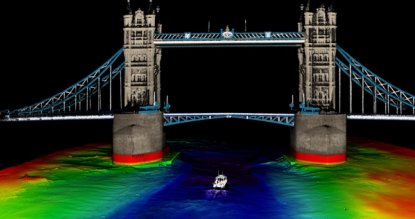 Bathymetric Image Tower Bridge London
