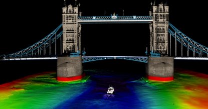Bathymetric Image Tower Bridge London