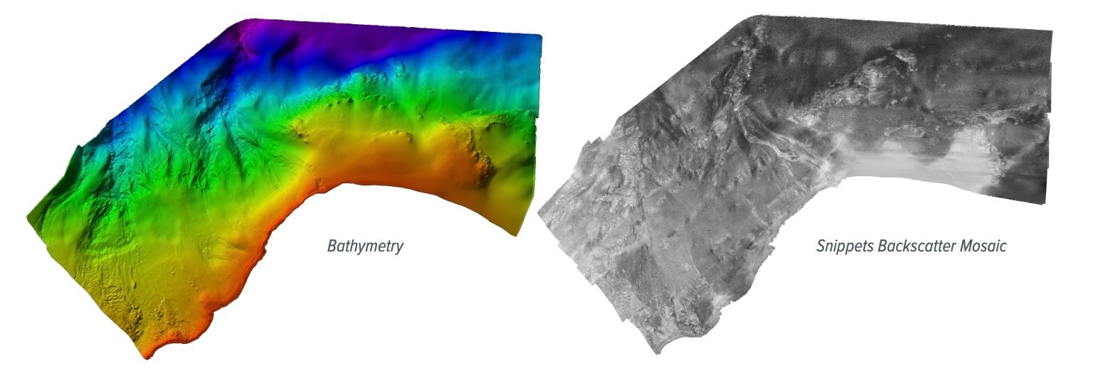 Bathymetry and backskatter comparison