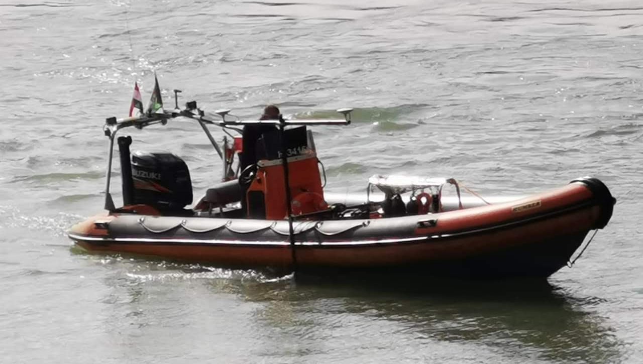 The RHIB vessel used for the survey on Dunabe River.