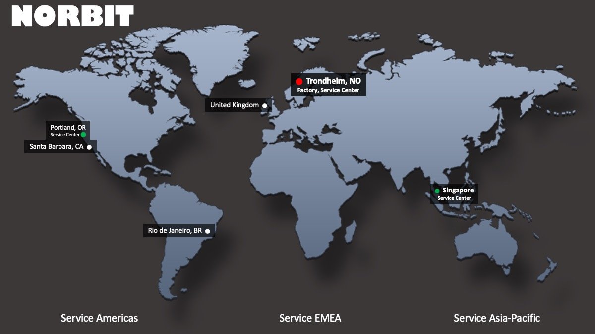 NORBIT Subsea’s Global Service Offices