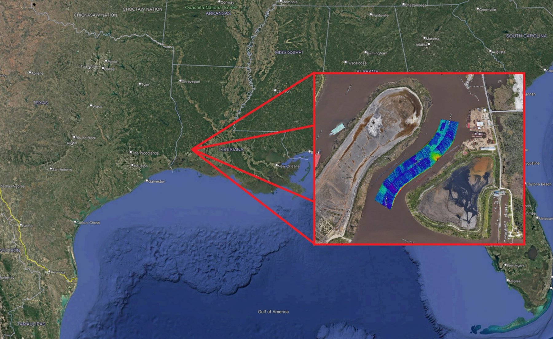 Project Site Located near Calcasieu River near Clooney Island, Louisiana