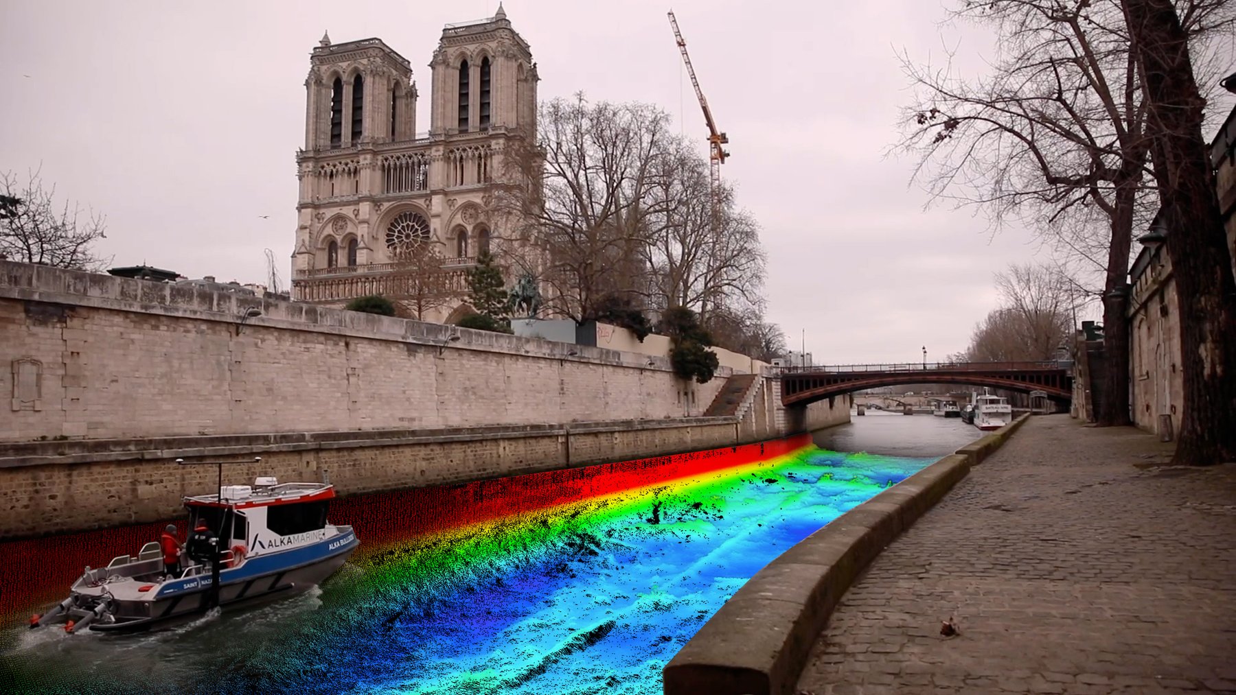 Surveying the Seine River with NORBIT Ekinox illustration image