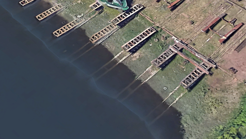 Boat ramp from Google Earth