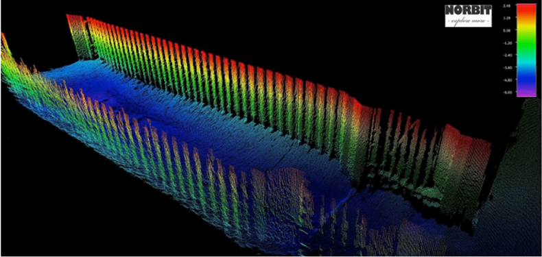 Bathymetric image from survey with Forth Ports.