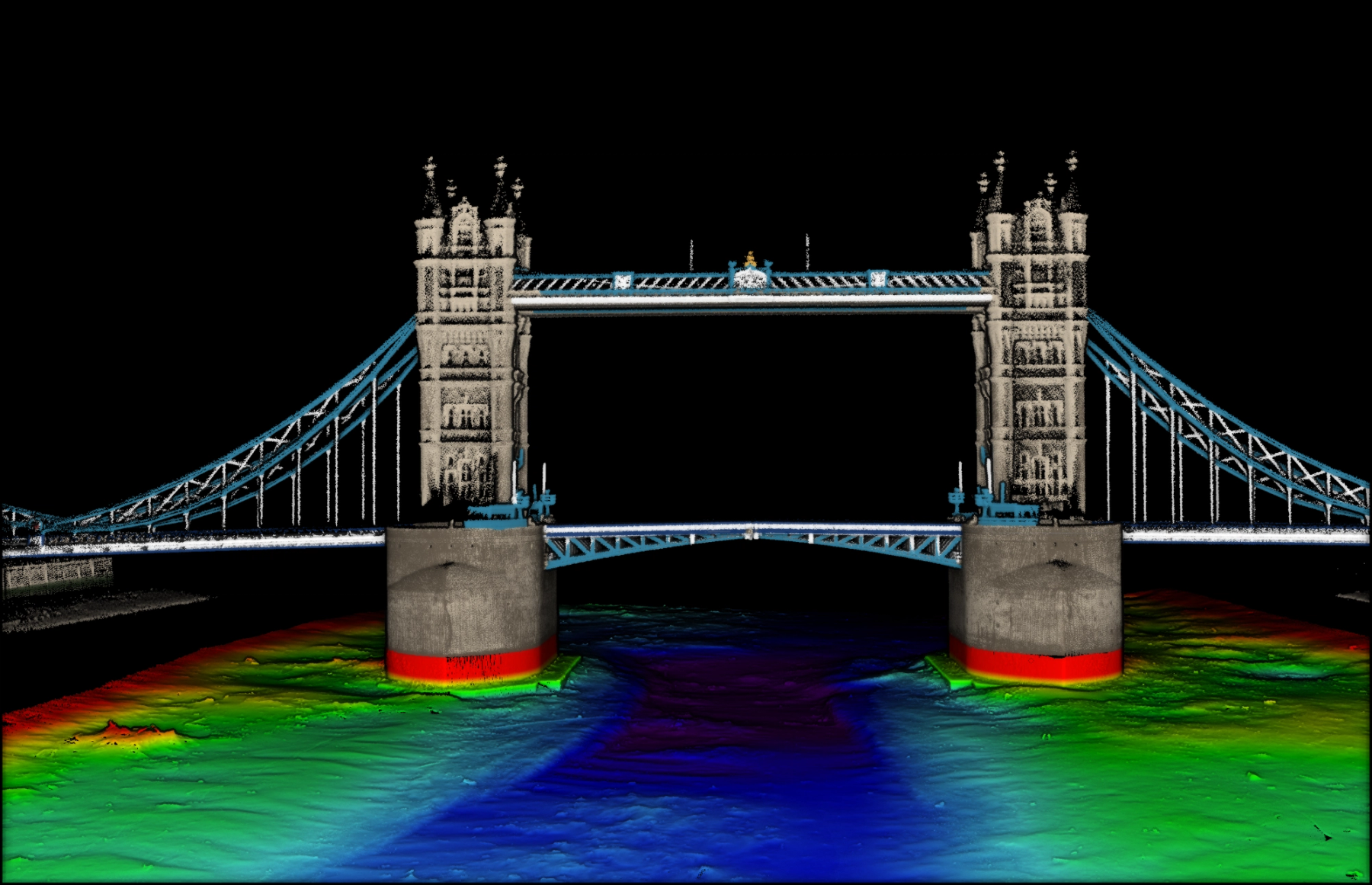 Bathymetry and LiDAR data of Tower Pridge, London