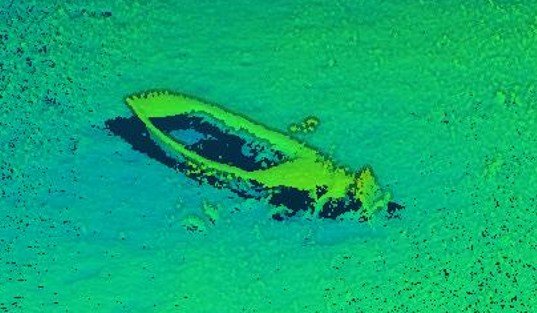Point cloud, small boat