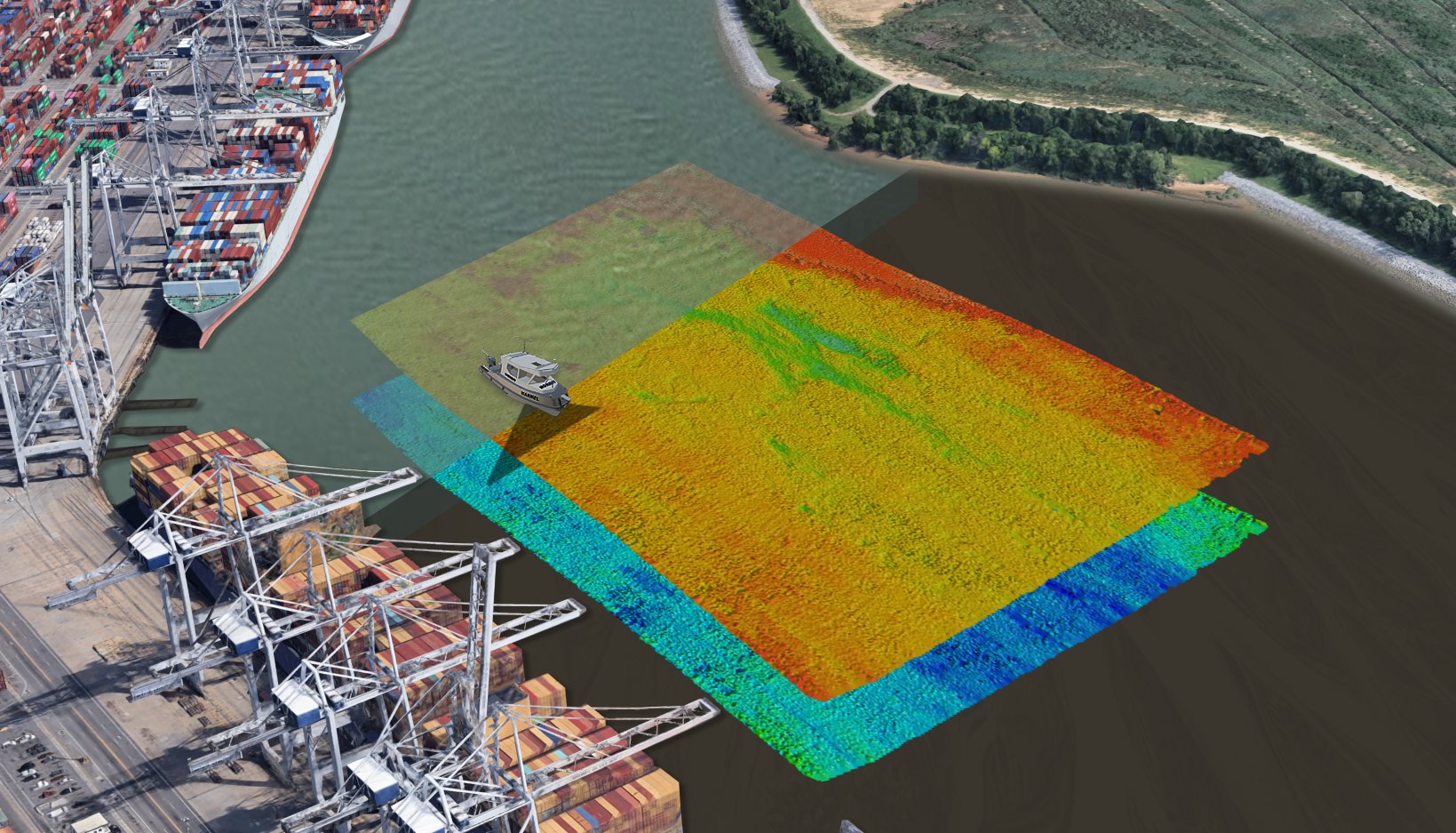 data example of floating mud detection in harbor