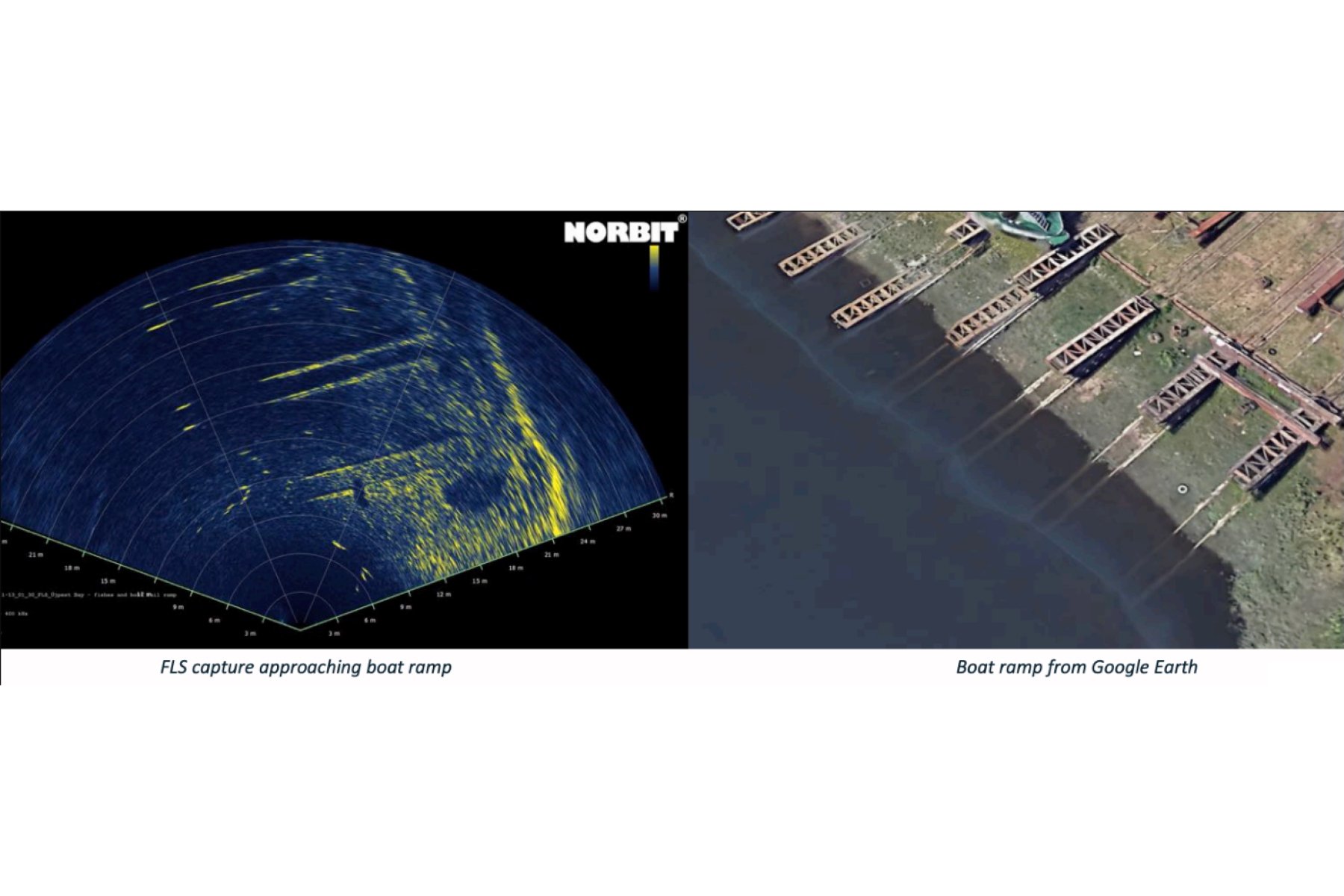 FLS image of boat ramp