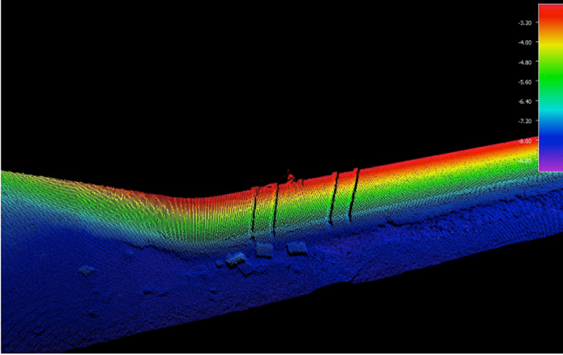 Bathymetric image from survey with Forth Ports.