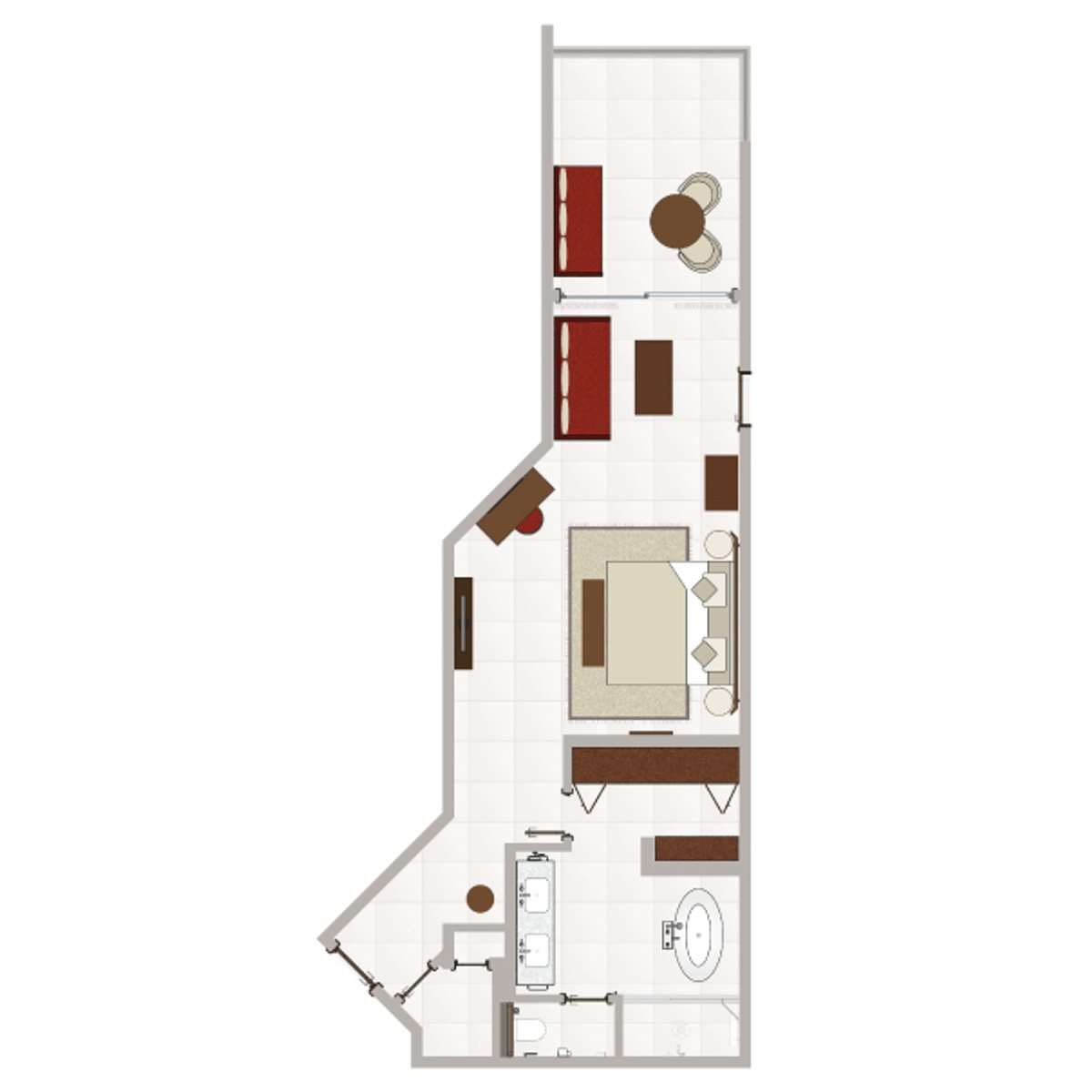 Plan de la Suite Junior du Royal Palm
