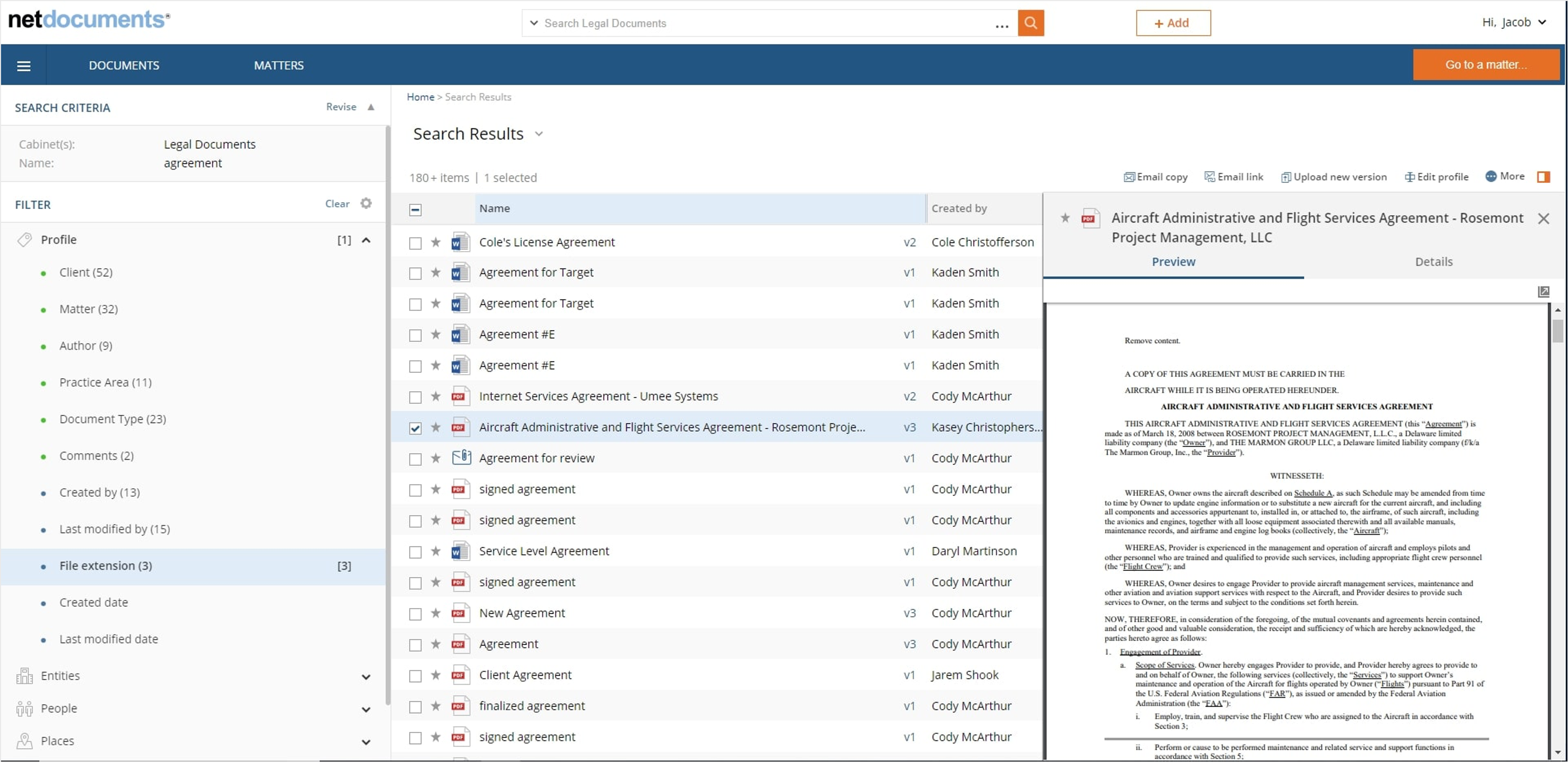 Netdocuments interface