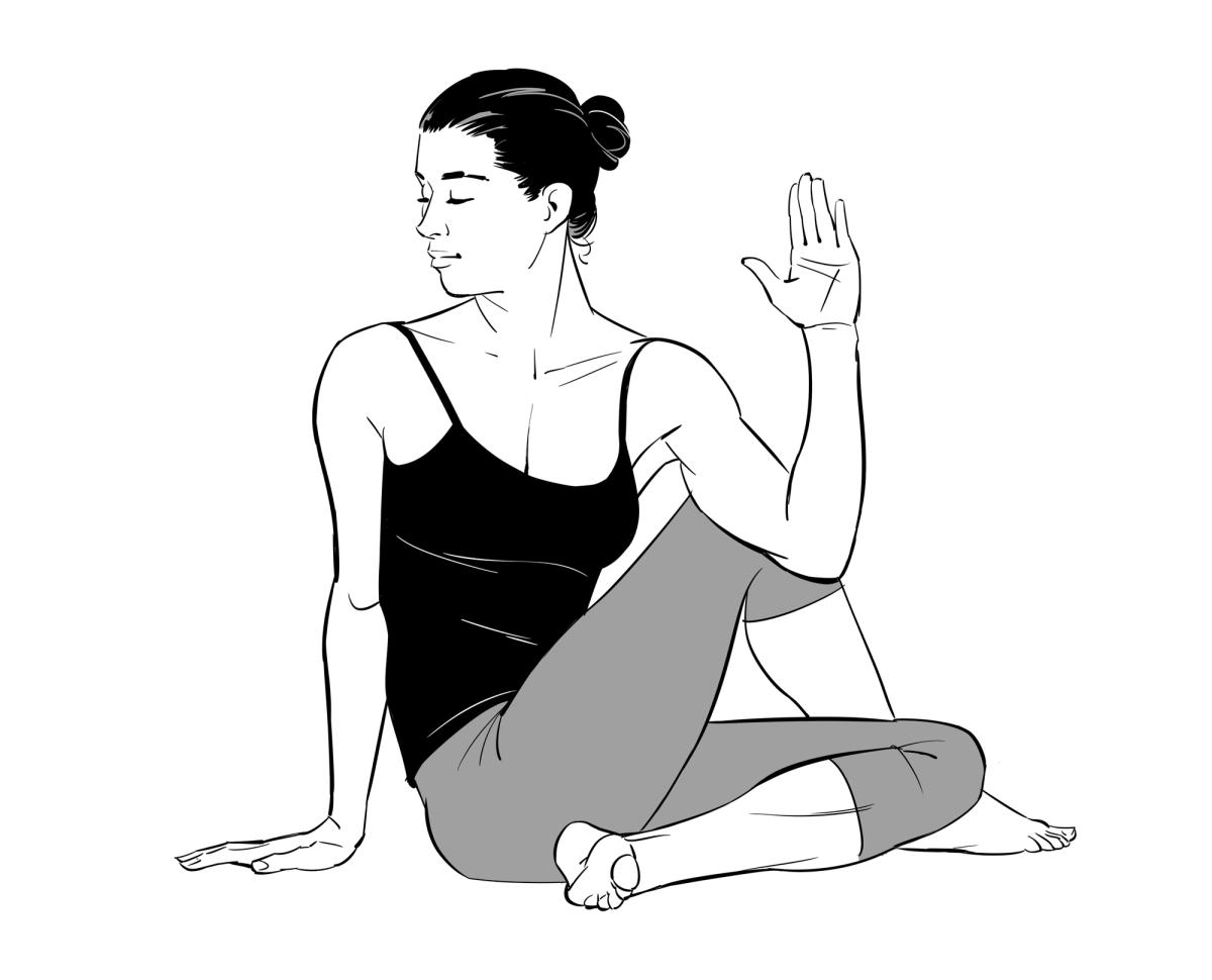 How to do the Ashtanga Vinyasa Marichiasana C — Happy Baby Yoga