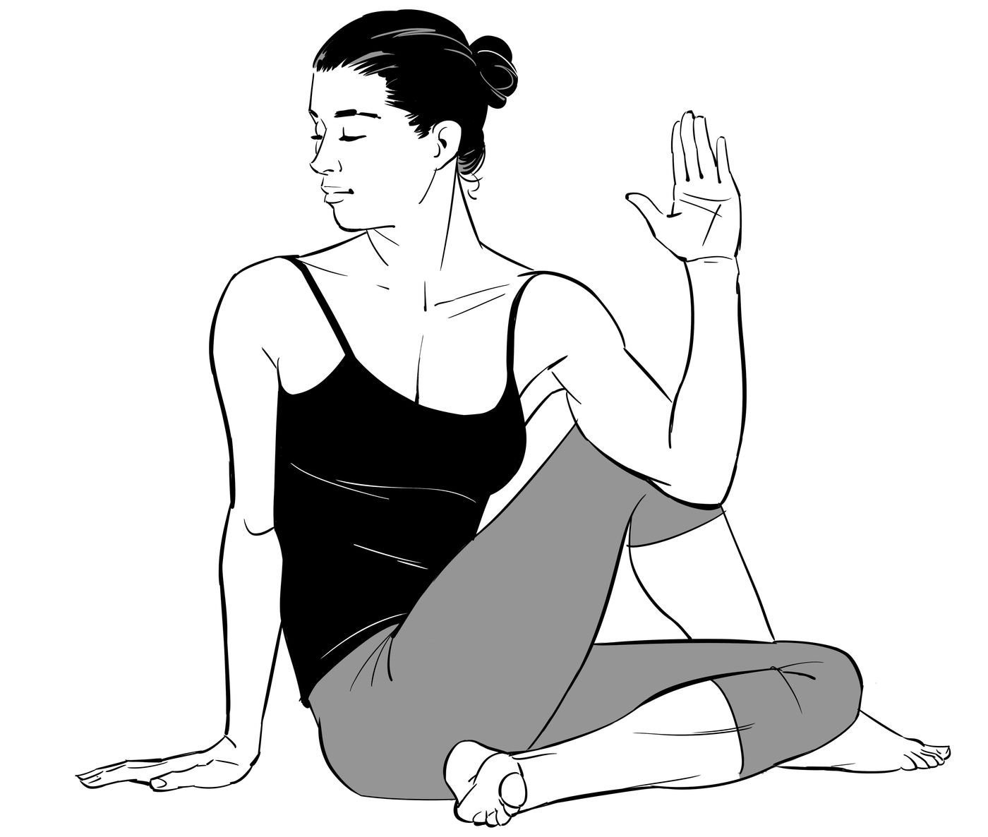 Marichiasana C Twist Hands on Assist (for yoga teachers) — Happy Baby Yoga